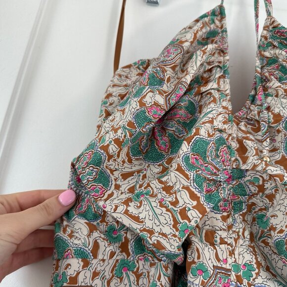 NWT Veronica Beard Aldana Midi Dress Ruched Front Halter Neck Floral Print Sz 12 - Picture 7 of 14